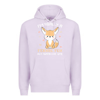 Lilac i'm really a fennec fox in a human costume funny gift t shirt Premium Hoodie - trangStudio