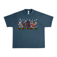 Midnight Navy merry christmas gnomies Urban Heavy Tee - CowGirlArtShop