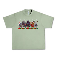 Oil Green merry christmas gnomies Urban Heavy Tee - CowGirlArtShop