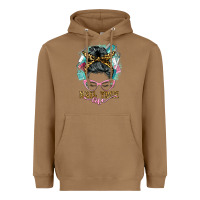 Toasted Coconut nail tech life messy bun Heavyweight Hoodie - BarkalooDesign