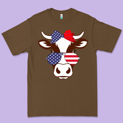 Cow 4th Of July Independence Day Premium Tee Designed By Bettercallsaul