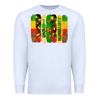 White juneteenth brushstrokes Premium Sweatshirt - BarkalooDesign