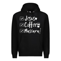 Black Checklist Jesus Coffee Mascara Premium Hoodie - trangStudio