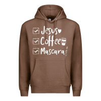 Chestnut Checklist Jesus Coffee Mascara Premium Hoodie - trangStudio