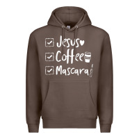 Coffee Checklist Jesus Coffee Mascara Premium Hoodie - trangStudio