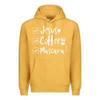 Mustard Checklist Jesus Coffee Mascara Premium Hoodie - trangStudio