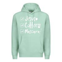 Seafoam Checklist Jesus Coffee Mascara Premium Hoodie - trangStudio