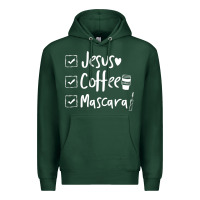 Sports Green Checklist Jesus Coffee Mascara Premium Hoodie - trangStudio