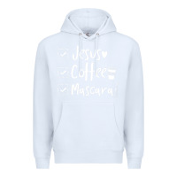 White Checklist Jesus Coffee Mascara Premium Hoodie - trangStudio