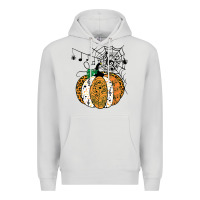 Dove Grey halloween pumpkin music symbols music teacher halloween t shirt copy Premium Hoodie - trangStudio