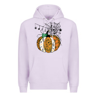 Lilac halloween pumpkin music symbols music teacher halloween t shirt copy Premium Hoodie - trangStudio