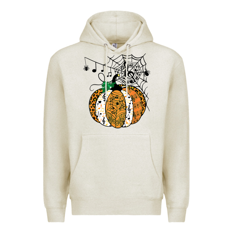 Halloween Pumpkin Music Symbols Music Teacher Halloween T Shirt Copy Premium Hoodie by trangStudio | Teevron