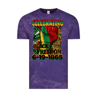 Cloud Purple celebrating black freedom 6 19 1865 juneteenth Vintage Tee - CowGirlArtShop