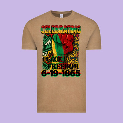 Celebrating Black Freedom 6 19 1865 Juneteenth Vintage Tee Designed By Cowgirlartshop