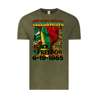 Vintage Olive celebrating black freedom 6 19 1865 juneteenth Vintage Tee - CowGirlArtShop