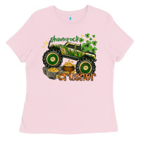 Bubblegum Pink shamrock crusher Ladies Tee - NancyCooperArtShop