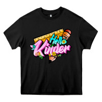 Black hello kinder Heavy Core Tee - JahusDesignShop