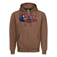 Chestnut red white and boom Zipper Hoodie - Artiststas
