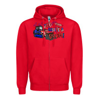 Red red white and boom Zipper Hoodie - Artiststas