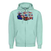 Seafoam red white and boom Zipper Hoodie - Artiststas