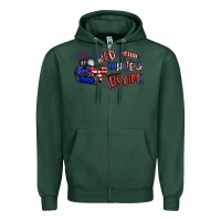 Sports Green red white and boom Zipper Hoodie - Artiststas