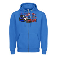 True Royal red white and boom Zipper Hoodie - Artiststas