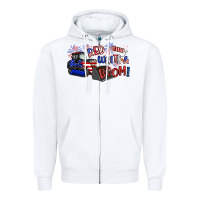 White red white and boom Zipper Hoodie - Artiststas