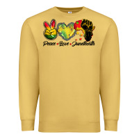 Antique Gold peace love juneteenth Premium Sweatshirt - BarkalooDesign