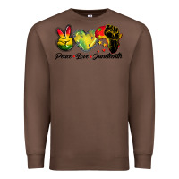 Chestnut peace love juneteenth Premium Sweatshirt - BarkalooDesign