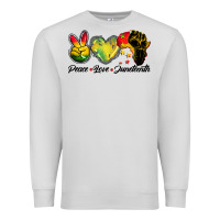 Dove Grey peace love juneteenth Premium Sweatshirt - BarkalooDesign