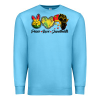 Ocean Blue peace love juneteenth Premium Sweatshirt - BarkalooDesign