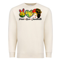 Sandshell peace love juneteenth Premium Sweatshirt - BarkalooDesign