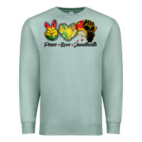 Seafoam peace love juneteenth Premium Sweatshirt - BarkalooDesign