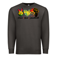 Smoke peace love juneteenth Premium Sweatshirt - BarkalooDesign