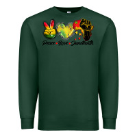 Sports Green peace love juneteenth Premium Sweatshirt - BarkalooDesign
