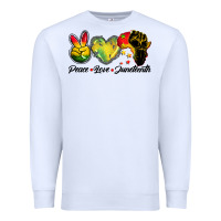 White peace love juneteenth Premium Sweatshirt - BarkalooDesign