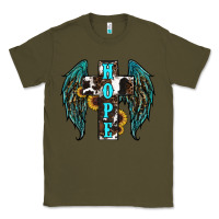 Army Green Western Wings Cross Hope Classic Tee - RanaPortraitStore