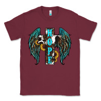 Burgundy Western Wings Cross Hope Classic Tee - RanaPortraitStore