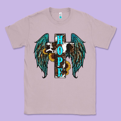 Western Wings Cross Hope Classic Tee Designed By Ranaportraitstore