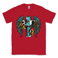 Red Western Wings Cross Hope Classic Tee - RanaPortraitStore