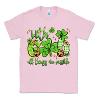 Bubblegum Pink with god all things are possible Classic Tee - Artiststas