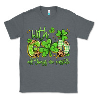 Charcoal Heather with god all things are possible Classic Tee - Artiststas