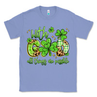 Colony Blue with god all things are possible Classic Tee - Artiststas