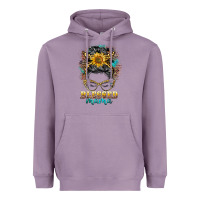 Lavender blessed mama messy bun Heavyweight Hoodie - BarkalooDesign