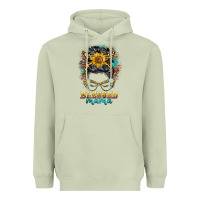 Matcha blessed mama messy bun Heavyweight Hoodie - BarkalooDesign