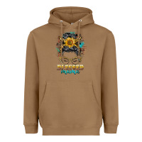 Toasted Coconut blessed mama messy bun Heavyweight Hoodie - BarkalooDesign