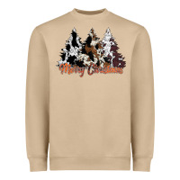 Mushroom merry christmas cowhide trees Heavyweight Sweatshirt - CowhideDigitalArt