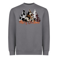 Storm merry christmas cowhide trees Heavyweight Sweatshirt - CowhideDigitalArt
