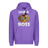 Purple like a boss duck tales art gift for fans Premium Hoodie - trangStudio