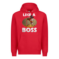 Red like a boss duck tales art gift for fans Premium Hoodie - trangStudio